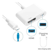 Lightning till HDMI-adapter 1080P Digital AV-adapter Synkronisering