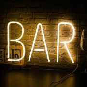 Bar Neon Sign USB LED Wall Lamp for Bar Hotel Game Room Wedding Party Decor Warm White 15.8 x 11.9 Inches