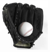 Utomhussport Basebollhandske Softboll Träningsutrustning Storlek 9.5/10.5/11.5/12.5 Vänsterhand För Barn/Vuxna Man Kvinna Träning 1PC BLACK 9.5