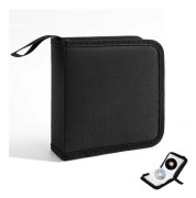【HT】CD-fodral Organizer - CD-väska - Förvaringsväska för 40 skivor - Dragkedja - Oxford Handväska - Svart