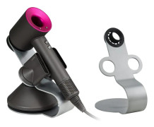 Magnetisk hårtorkhållare, stålhårtork, kompatibel, Dyson-organisatordispensermunstycken, silver Silver