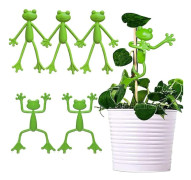 5-pack Frog Plant Support - Cute and Stable Plant Holder for Flower Pot, Clip for Indoor and Outdoor Use