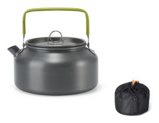 Lättvikts vattenkokare i aluminium för camping med antikt handtag, bärbar stil för utomhuskaffe och te