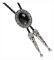 Bolo tie, handgjord rund western cowboy bolo slips svart