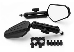 Motorcykel Fällbar Backspegel 8mm 10mm Skruv, 7/8\" Styre Sidospegel Passar för Street Dirt Elcykel Ebike Scooter