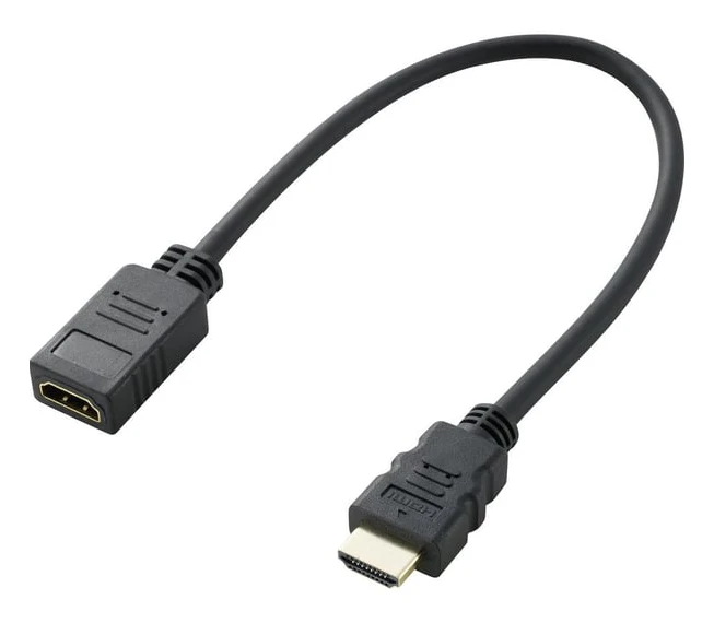 SpeaKa Professional HDMI Förlängningskabel 30.00 cm Audio Return Kanal, guldpläterad kontakt Svart [1x HDMI hane - 1x HD