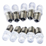 10 st E10 12V Spot LED-lampa Varmvit