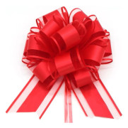 Red Pull Bows, 20 Pieces Large Gift Bows for Wedding Party Decorations and Floral Arrangement Accessories Red