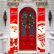 Christmas Decorations for Porch, Outdoor Door Banner, Christmas Decoration Set