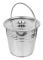 Stainless Steel Ash Bucket with Lid and Handle for Cleaning Fireplaces, Stoves, and Grills, Silver 7L