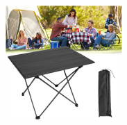 Campingbord i aluminiumlegering, hopfällbart bord, halkfritt, hållbart minipicknickbord för camping, vandring, resor