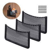 3-delat bilförvaringsnät – 42*21 cm – Elastisk nylon för redskap – Enkel skruvinstallation – Campingorganisatör