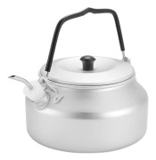 Bärbar campingvattenkokare, hårdanodiserad aluminium reptålig skållningssäker handtag vikbart handtag, för vandring camping resor fiske