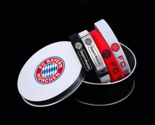 Fotbollsklubbslogotyp armband [rund ask] 4 armband [Bayern München]
