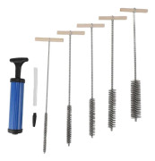 Pipe Cleaning Brush Set 8mm 12mm 16mm 20mm 25mm with Blower Borehole Cleaning Brush for Pipe Cleaning