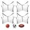 Ball Holder, Basketball Display Stand, Ball Display Stand, 4 Pieces Football Display Stand, Acrylic Basketball Base for Storage and Display [DB]