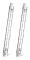 2 st R7s Halogen Pencil Bulb 500W 118mm, Dimbar Halogenlampa Varmvit 2800K, T3 J118 Dubbel Linjär Projektorlampa