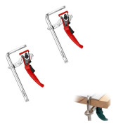 Steel Quick Clamps, 2-pack, 160mm Capacity, 60mm Throat Depth for Cutting and Milling