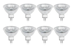 Halogenlampa Gu5.3 Mr16 35w 12v varmvit 2800k Dimbar, cover 400 lumen 2-stiftsbyte spotlight, paket med 8 Cisea
