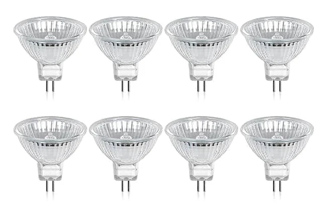 Halogenlampa Gu5.3 Mr16 35w 12v varmvit 2800k Dimbar, cover 400 lumen 2-stiftsbyte spotlight, paket med 8 Cisea