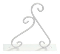 Outdoor Wall Hanger Cast Iron Wall Hanger Wrought Iron Hanging Wall Mount Outdoor Indoor Balconies Yards 1 Piece Size 1 White Size 1 White