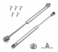 Set med 2 Gasfjädrar, 60N/6 kg Möbelfjäder Gasdämpare, Mjukstängande Gångjärn, Hydraulisk Fjäder Skåpfjäder för Köksluckor (2, 60N)
