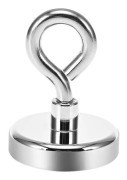 Super Strong 80KG Neodymium Eyelet Magnet - Perfect for Magnet Fishing - Ø 48mm with Neodymium Eyelet Magnet
