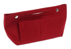 1 st Dam Handväska Organizer Väska Plånbok Insats Väska Filt Multi Ficka Tote Användbar Väska Mörkröd Dark red 1 Pcs Dark red 1 Pcs