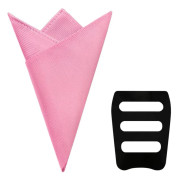 Näsdukar för män, enfärgade näsdukar med ficknäsdukshållare för kostym, vardag, bröllop, fest, bankett Rosa - Pink
