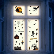 Halloween Window Decoration, Window Decals, Gravestone, Castle, Spider, Moon, Witch Window Decals