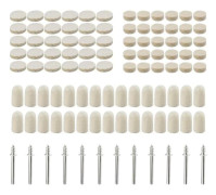 102 Wool Felt Polishing Wheels, 10/13/25mm Assorted Sizes, Compatible with Rotary Tools