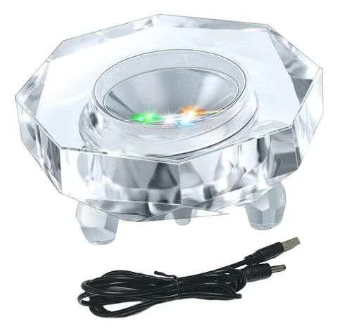 Multifunktionell USB LED-ljusbas för akrylstatyer, koppvasstativ, stil A