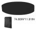 Round Pool Cover Sunshade, 100% UV-Resistant Waterproof Spa Cover, 190T for Outdoor Spa Bathtub, 200x30cm (Black)