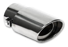 63 mm Universal Exhaust Pipe End Stainless Steel Exhaust Muffler Tip Car Muffler Single Tail Straight Outlet Silver