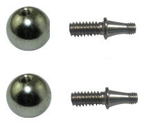 Metal Ball Head Adapter Set - M5 Screw Hole, 1/4\" Rod, 20mm Diameter, for Broadcast Mount