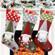 3D Santa Claus Christmas Stocking 18.8 \" Plush Christmas Stocking