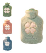 Varmvattenflaska Tecknad Plysch Portabel Mini 1000ML - Mintgrön