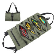 Tool Bag, Roll-Up Small Tool Organizer, Green, Christmas Gift for Men (Tools Not Included)