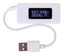 USB LCD-skärm Digital Voltmeter Amperemeter Laddningskapacitetstestare med Bakgrundsbelysning Kompatibel med Xiaomi Samsung