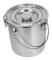 Stainless Steel Bucket with Lockable Lid, Improved Durability, Compatible with Wide Use Silver-XS9- Silver 21.00X21.00X18.50CM Silver 21.00X21.00X18.50CM