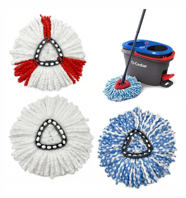 Mikrofibermopphuvud Ersättningsrefiller Kompatibelt med O-Cedar EasyWring RinseClean Spin Mopp (3-pack)