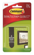 Command 17204BLK Medelstora tavelupphängningsremsor Svarta 5,4 kg 6-pack