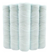 Set med 5 spiralvattenfilterpatroner Anti-Sediment 9 3/4 tum - 20 mikron Kompatibla med 10-tumsfilter Tillverkade i Frankrike