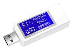 USB Tester 4-30V Voltmeter Ammeter Timing Digital Monitor Power Off Charger Tester Indicator