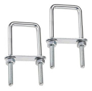 Square U-bolts, 60x120mm Stainless Steel U-bolts, M8 U-bolt with Nut Ramp Plate and Washer, M8 U-bolt for Fastening Plates and Pipes