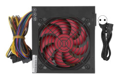 PC-dator Strömförsörjning Röd Fläkt Manuell Justerbar 115/230V ATX-250W