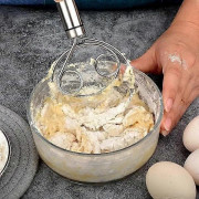 Degvisp Äggblandare Rostfritt Stål Holländsk Deg Handvisp