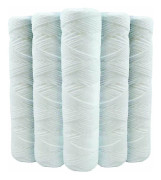 Set med 5 lindade vattenfilterpatroner mot sediment 9 tum 3/4 - 20 mikron kompatibla med 10 tums filter
