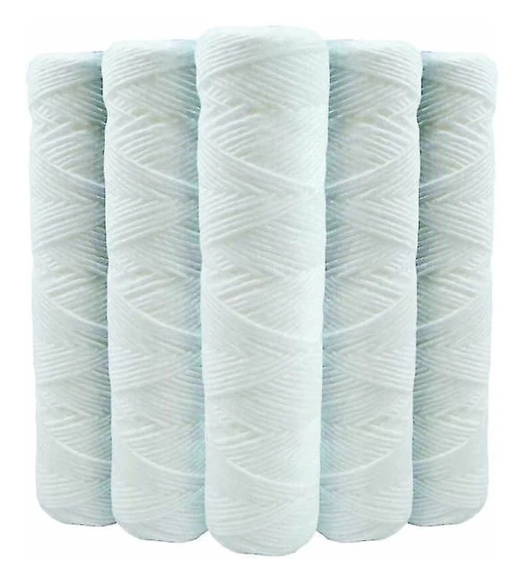 Set med 5 spiralvattenfilterpatroner anti-sediment 9 tum 3/4 - 20 mikron Kompatibel med 10 tums filter