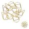 50 Pieces Gold Paper Clips, Teardrop Shaped Paper Clips Metal Bookmark Pap